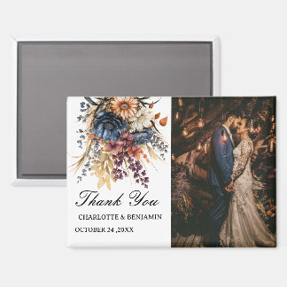 Herfst Bloemen Boeket bruiloft Dank u Magneet