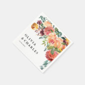 Herfst Bloemen Boeket Herfst Huwelijk Servet (Hoek)