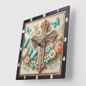 Herfst Bloemen Boeket Herfst Vierkante Klok (Hoek)