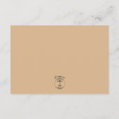 Herfst Bloemen Boeket met Gouden Bruiloft Details Informatiekaartje (Achterkant)