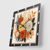 Herfst Bloemen Boeket Natuur Vierkante Klok (Hoek)