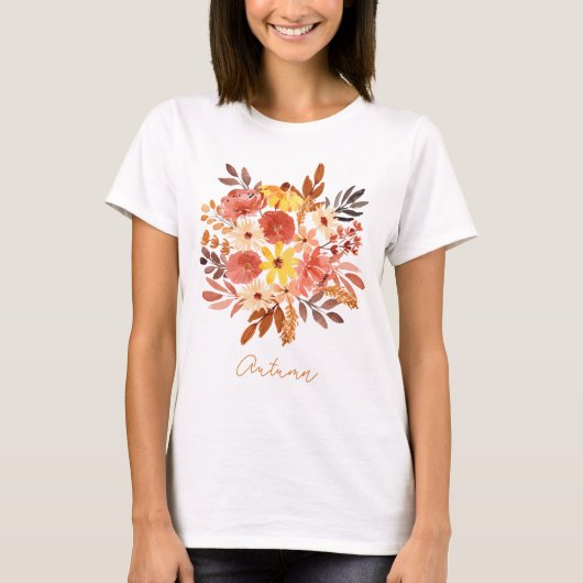 Herfst Bloemen Boeket T-shirt (Voorkant)