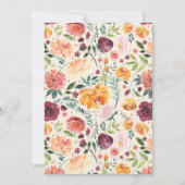  Herfst Bloemen Boeket Vrijgezellenfeest Kaart (Achterkant)