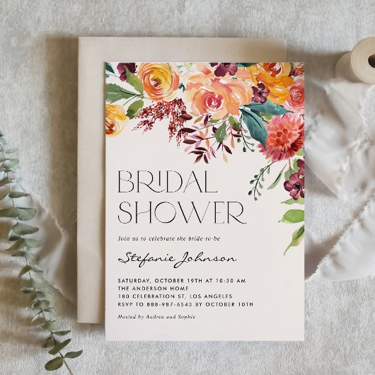  Herfst Bloemen Boeket Vrijgezellenfeest Kaart