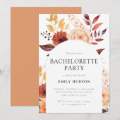 Herfst Bloemen Boho Bachelorette Party Kaart (Voorkant / Achterkant)