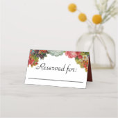  Herfst bloemen Bourgogne, voorbehouden voor bruil Plaatskaartje (Achterkant)