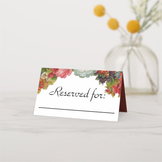  Herfst bloemen Bourgogne, voorbehouden voor bruil Plaatskaartje (Voorkant)