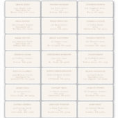 Herfst Bloemen Bourgondië Bruiloft Gast Adres Labe Sticker (Voorkant)