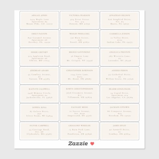 Herfst Bloemen Bourgondië Bruiloft Gast Adres Labe Sticker (Vel)