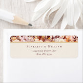 Herfst Bloemen Bourgondië Bruiloft Retouradres Etiket (Insitu)