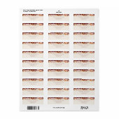 Herfst Bloemen Bourgondië Bruiloft Retouradres Etiket (Full Sheet)