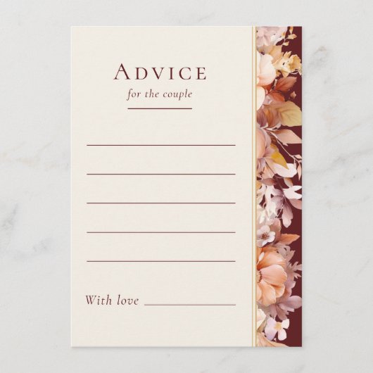 Herfst Bloemen Bourgondië Cream Bruiloft Advies Ka (Voorkant)