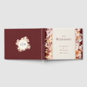 Herfst Bloemen Bourgondië Cream Bruiloft Gastenboek (Volledig)