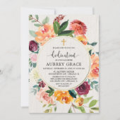 Herfst Bloemen Bourgondië Rustieke waterverf Toewi Kaart (Voorkant)