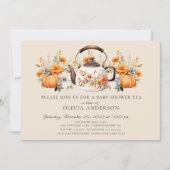 Herfst Bloemen Bruids Tea Party Kaart (Voorkant)