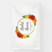 Herfst Bloemen Bruidsdiner Spandoek (Verticaal)