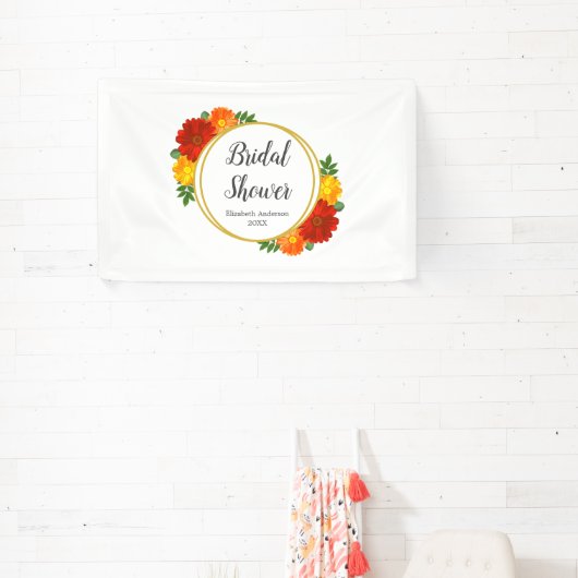 Herfst Bloemen Bruidsdiner Spandoek (Insitu)