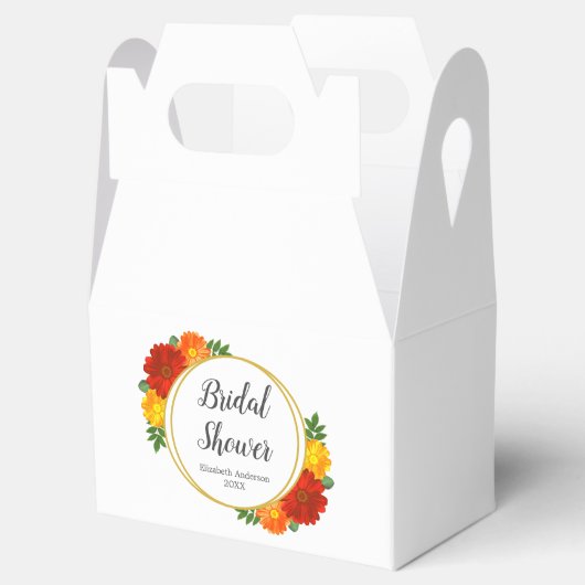 Herfst Bloemen Bruidsfeest Bedankdoosjes (Geopend)