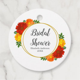Herfst Bloemen Bruidsmeisjesfeest Bedankjes Labels