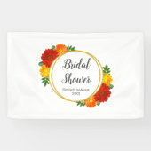 Herfst Bloemen Bruidsmeisjesfeest Spandoek (Horizontaal)