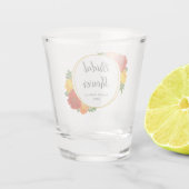 Herfst Bloemen Bruidsshower Shot Glas (Achterkant)