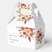Herfst Bloemen Bruiloft Bedankdoosjes (Achterkant)