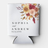 Herfst Bloemen Bruiloft Blikjeskoeler (Voorkant)