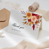 Herfst Bloemen Bruiloft Dank u kaart