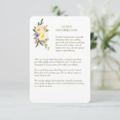 Herfst Bloemen Bruiloft Gast Informatie Invoegen Informatiekaartje (Staand voorkant)