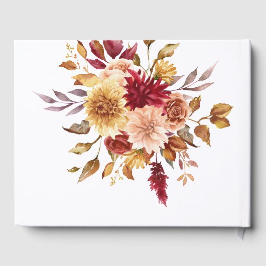 Herfst Bloemen Bruiloft Gastenboek (Achterkant)