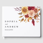 Herfst Bloemen Bruiloft Gastenboek (Voorkant)