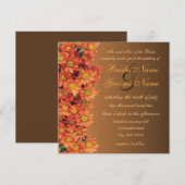 Herfst Bloemen Bruiloft Kaart (Voorkant / Achterkant)