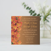 Herfst Bloemen Bruiloft Kaart (Staand voorkant)