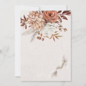 Herfst Bloemen Bruiloft Kaart (Achterkant)