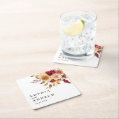 Herfst Bloemen Bruiloft Kartonnen Onderzetters (Insitu)