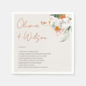 Herfst Bloemen bruiloft Leuke weetjes over de Pass Servet (Voorkant)