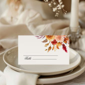 Herfst Bloemen Bruiloft Plaatskaartje
