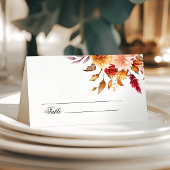 Herfst Bloemen Bruiloft Plaatskaartje