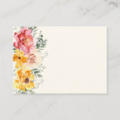 Herfst bloemen bruiloft QR code RSVP behuizing Kaa Informatiekaartje (Achterkant)