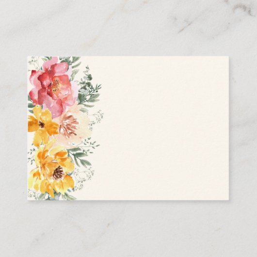 Herfst bloemen bruiloft QR code RSVP behuizing Kaa Informatiekaartje (Achterkant)