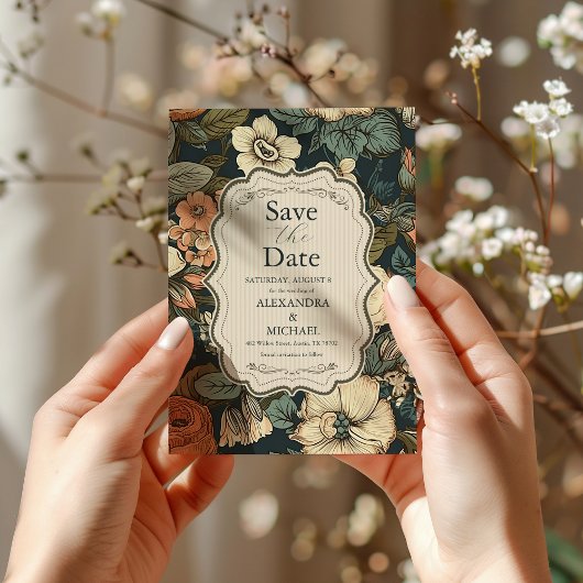  Herfst Bloemen bruiloft Save The Date