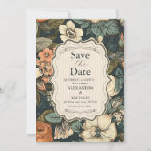  Herfst Bloemen bruiloft Save The Date (Voorkant)
