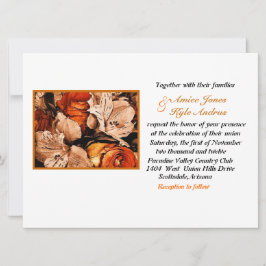 herfst bloemen bruiloft uitvinding kaart