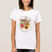 Herfst Bloemen Bunch met Oscar Wilde Quote T-shirt (Voorkant)