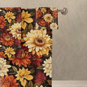 Herfst Bloemen Chrysanten Bad Handdoek