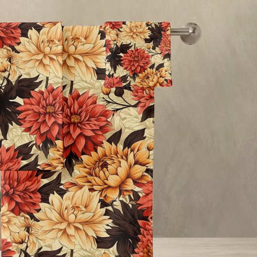 Herfst Bloemen Chrysanten Bad Handdoek