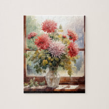 Herfst bloemen chrysanten puzzel 110 stuks. 20,3 x