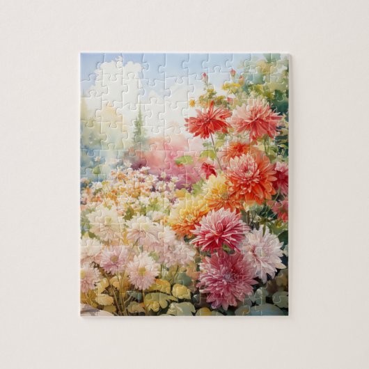 Herfst bloemen chrysanten puzzel 110 stuks. 20,3 x legpuzzel (Verticaal)