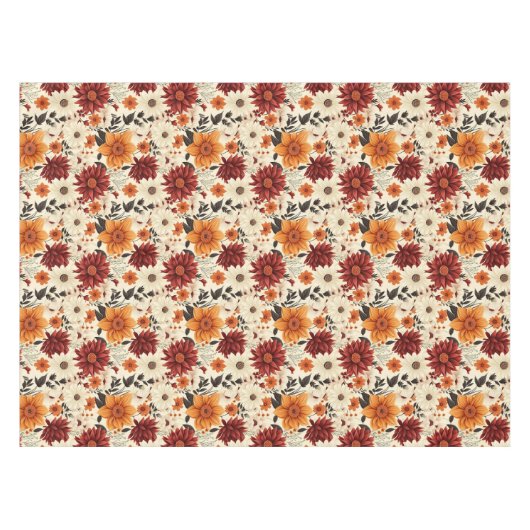 Herfst Bloemen Chrysanten Tafelkleed (Voorkant (Horizontaal))