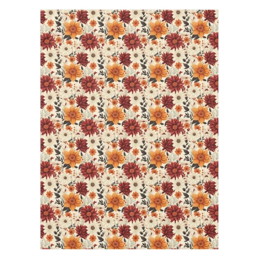 Herfst Bloemen Chrysanten Tafelkleed (Voorkant)